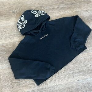 Darc Sport Black Hoodie with White Accents